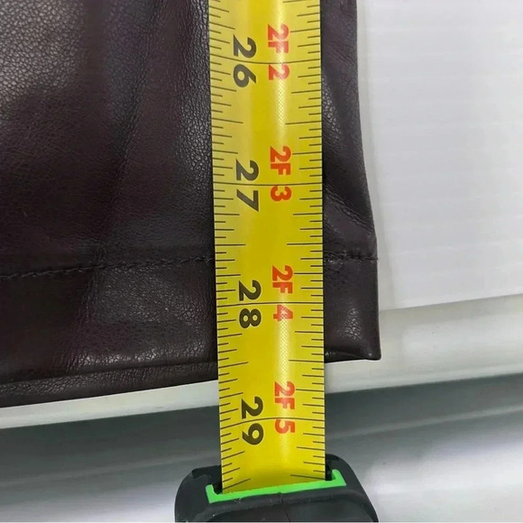 🤎”Calvin Klein” NWT Coffee Bean Faux Leather Pants Size 14 🤎 - Picture 14 of 14